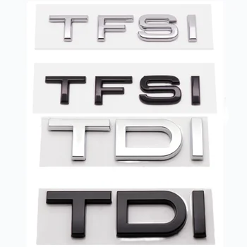 3D ABS Черный Логотип TFSI Буквы TDI Эмблема Багажника Автомобиля Значок Для Audi A3 A4 A5 A6 A7 A8 Q2 Q3 Q5 Q7 Q8 Наклейка TFSI TDI Аксессуары
