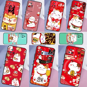 Китайский милый Чехол lucky cat Для Xiaomi 13 12 Lite 11T 12T Pro 12X POCO X3 X5 F5 Pro F4 X4 GT M5s C40 F3 Задняя Крышка