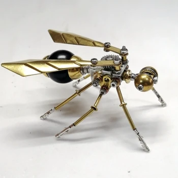 Механические насекомые в стиле стимпанк, металлическая сборка, набор для сборки модели маленькой осы, орнамент, 3D пазлы, игрушка для детей, подарок взрослым