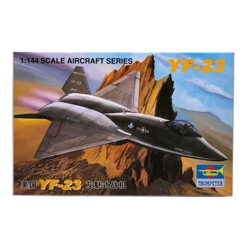 Модель самолета Военной сборки американского Истребителя YF-23 Grey Magic Fighter 1:144
