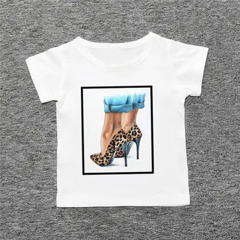 Новая Летняя Забавная Футболка с Леопардовым принтом Для девочек В Корейском стиле Harajuku, Сексуальный Топ Для мальчиков С Круглым вырезом, Повседневная Модная Детская рубашка