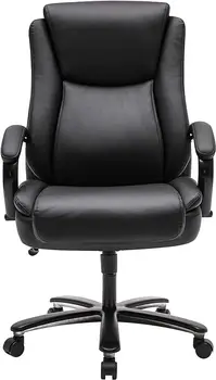 Офисное Кресло H HAILIBO с Высокой Спинкой, Большое и Высокое Кресло Для Руководителя весом 400 фунтов, Эргономичное Компьютерное Кресло из Натуральной Кожи с Подлокотником